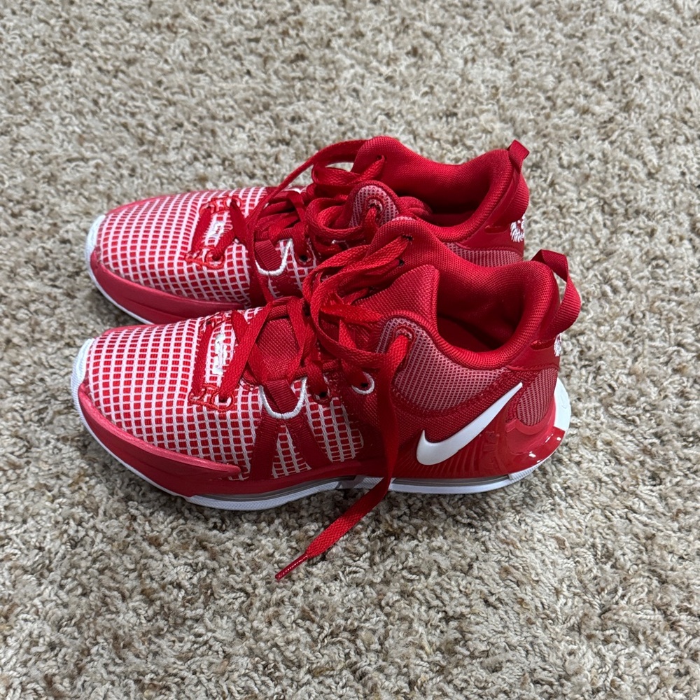 Nike Red and White Athletic Shoes